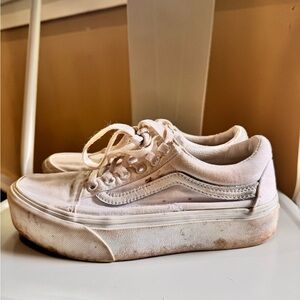 Vans White Old Skool Sneakers Classic Skate Style